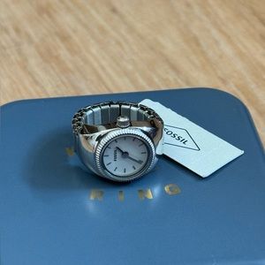 Fossil watch ring two-hand stainless steel